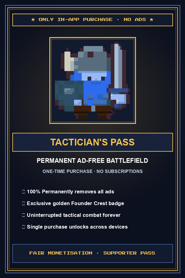 Tactician's Pass (Remove Ads) Vertical Banner